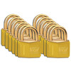 Messingschlösser, 43 mm, Korrosionsschutz, Gelb (12/Packung), Gelb, KD - Verschiedenschließende Schlösser, Messing, 21.08 mm, 12 Stück / Box